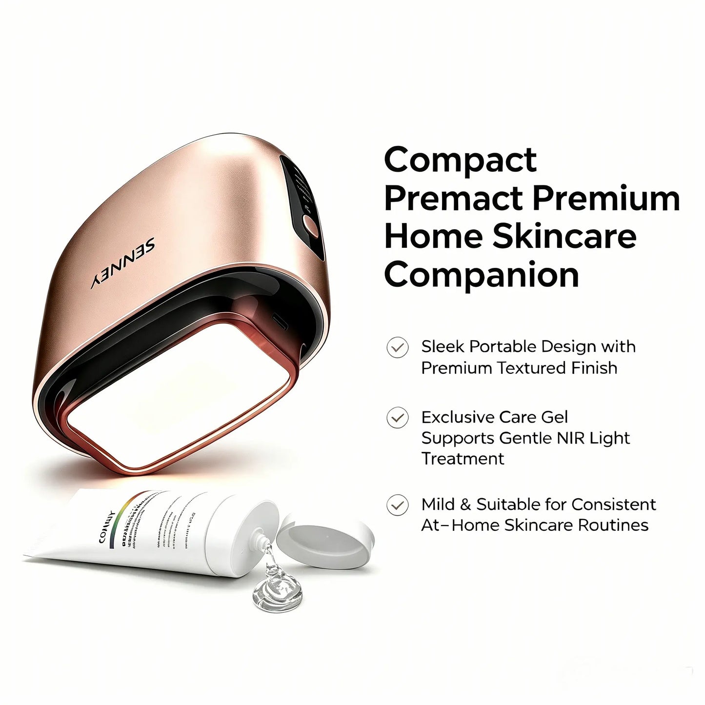 SENNEY™ NIR S2 At-Home NIR Light Device with Synchronized Cooling | Skin Tone & Texture Refinement