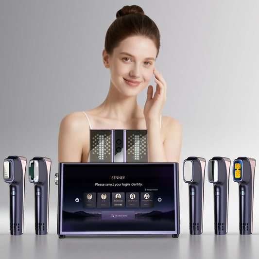 Senney™ Athena 5-in-1 AI Smart All-in-One Skin Rejuvenation Device Reduces fine lines • Improves facial contours • Boosts collagen • Brightens • Restores radiance