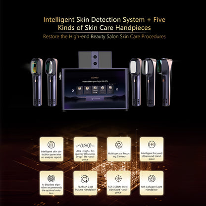 Senney™ Athena 5-in-1 AI Skin Analyzer & Beauty Device • Lift • Brighten • Rejuvenate